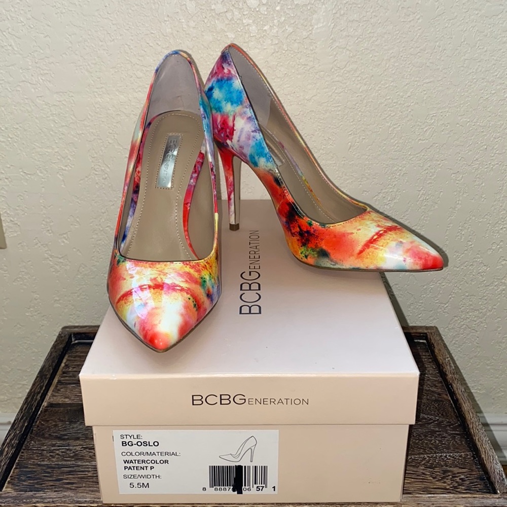 BCBG Watercolor Heels